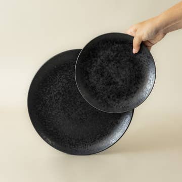 Amazonia Salat Teller  schwarz 4er Set