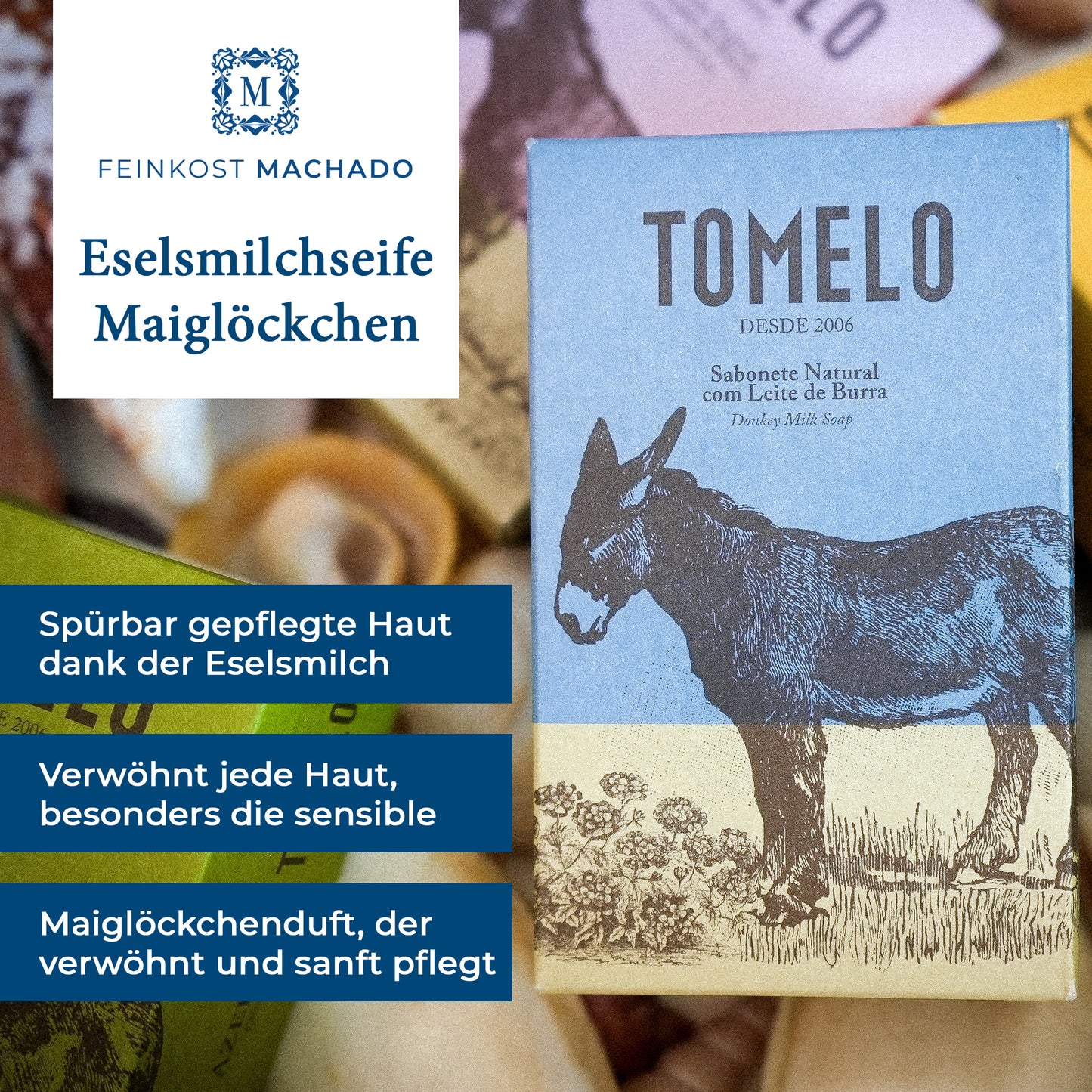 Seife aus Eselsmilch mit Maiglöckchen - Tomelo 150g