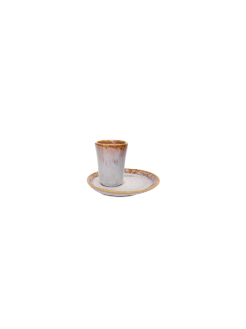 Amazonia Espressotasse grau mit Unterteller