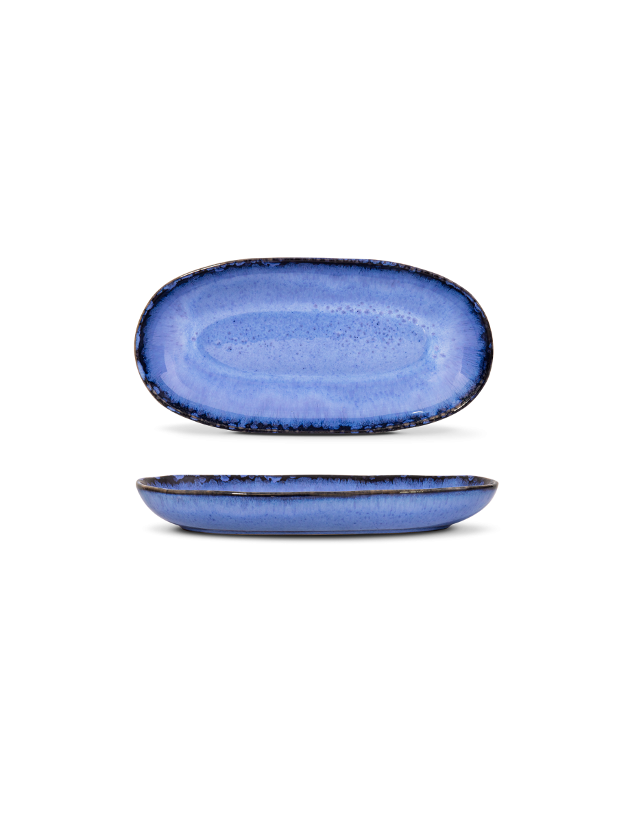 Portugiesische Eleganz: Amazonia Servierplatte Größe - M- inblau