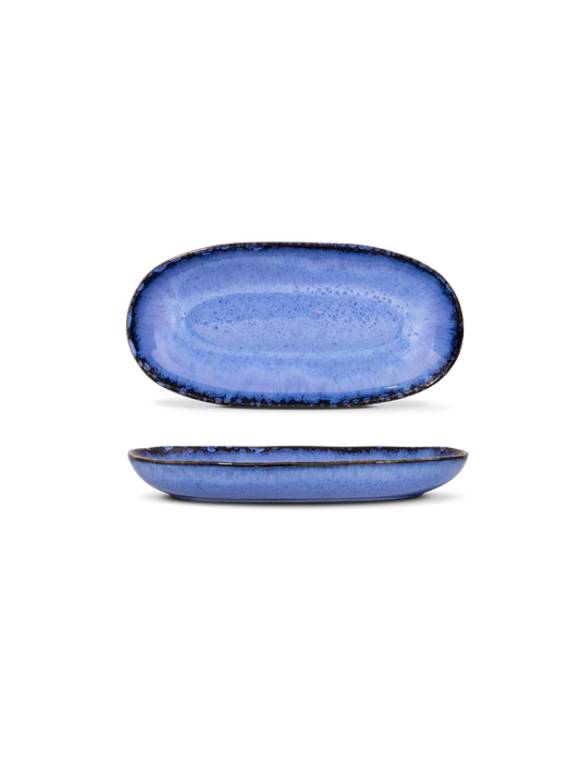 Portugiesische Eleganz: Amazonia Servierplatte Größe - M- inblau